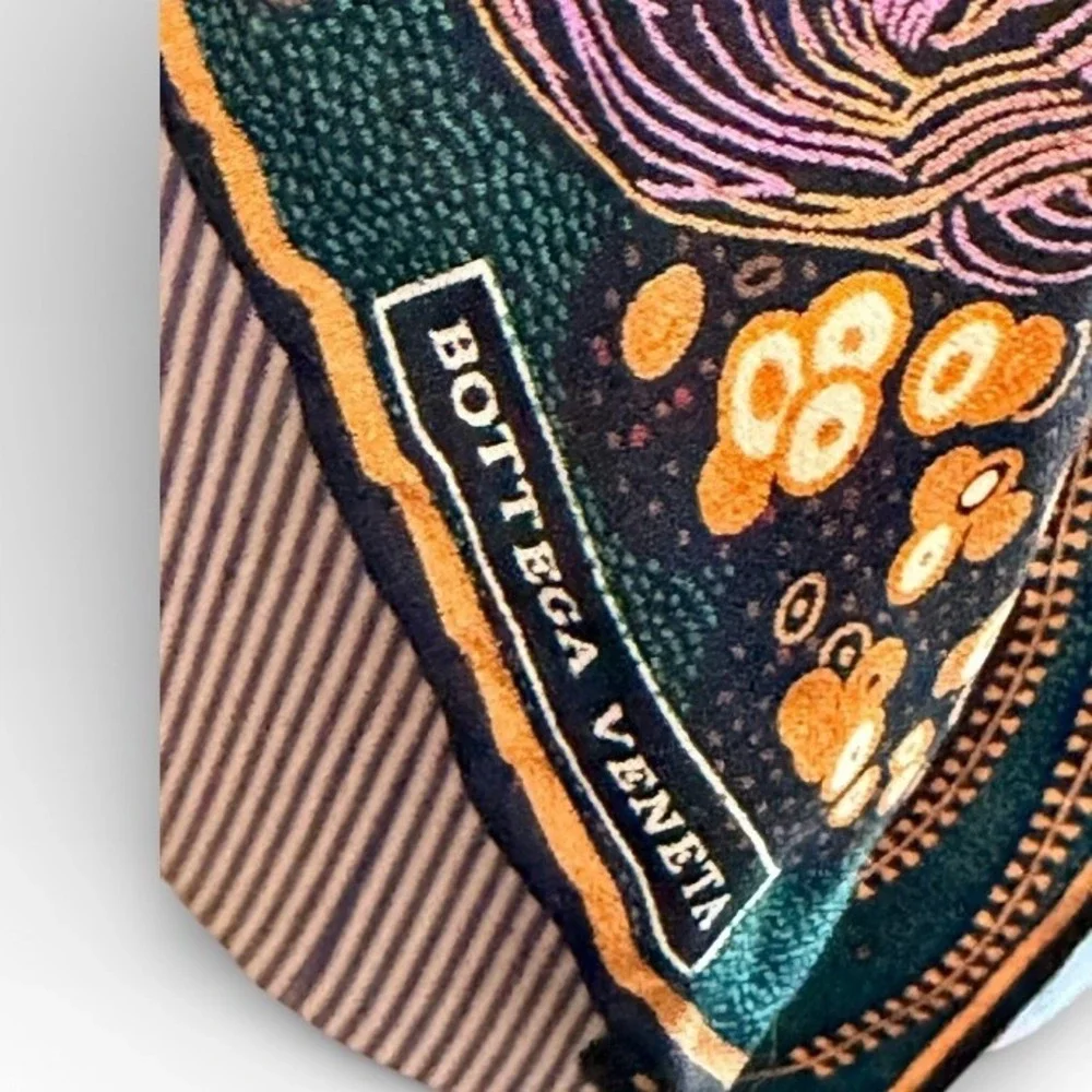 Bottega Veneta long Silk Scarf inspired by Gustav Klimt Designer Accessory